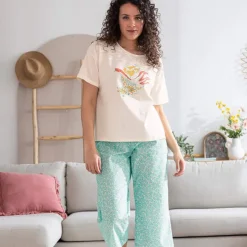 Rêves ensoleillés  Pantalon 7/8ème menthe