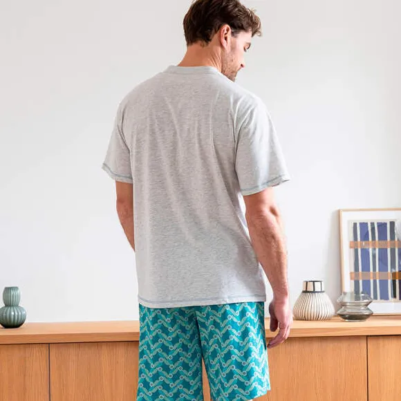 Rythme indigo Pyjama short gris chiné