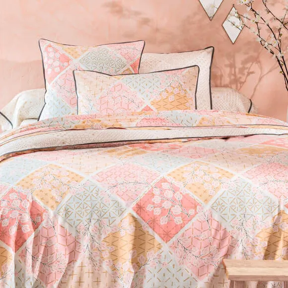 Sashiko en fleurs Drap