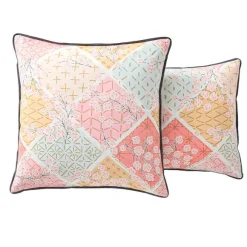 Sashiko en fleursLinge de lit