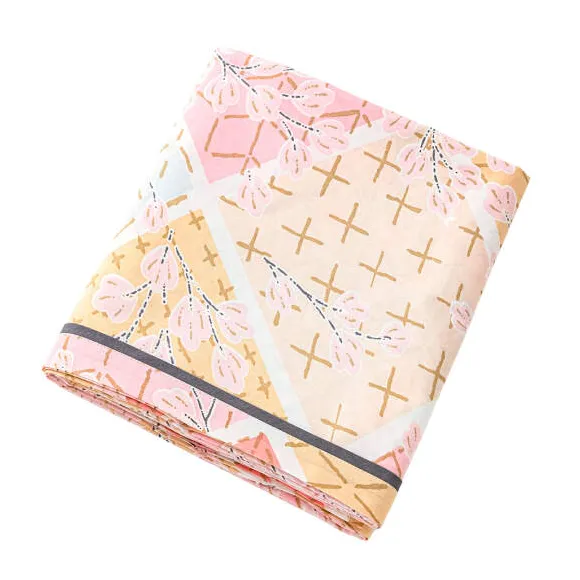 Sashiko en fleursLinge de lit