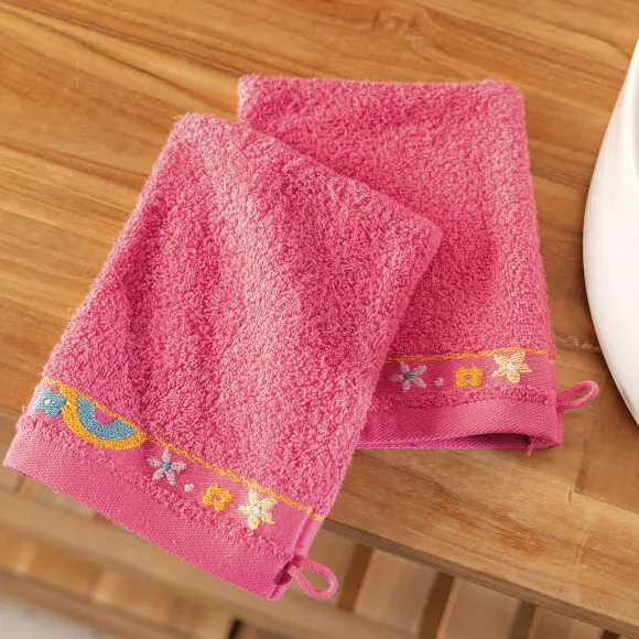 Smile at life 2 gants de toilette