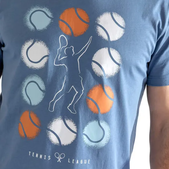 Style tennis Pyjama short bleu