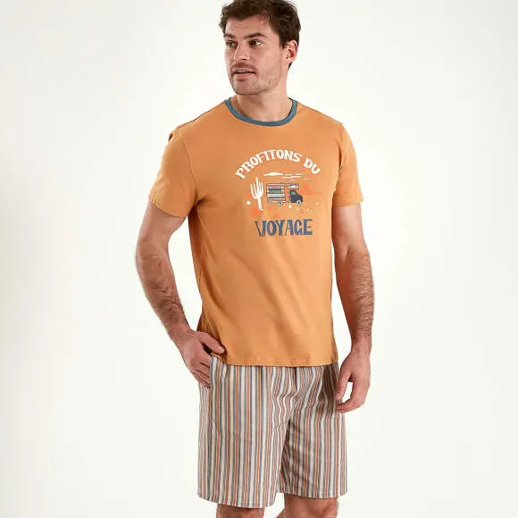 Symphonie des dunes Pyjama short ocre