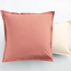 Unis taie d'oreiller bicolore  Lot de 2 taies d'oreiller
