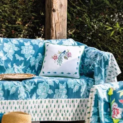 Un oiseau sur la branche  Housse de coussin