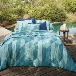 Variations turquoise  Taie de traversin