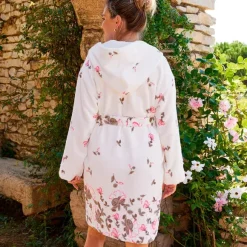 Voile de camélia  Peignoir à capuche