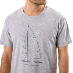 Voile à tribord  T-shirt gris