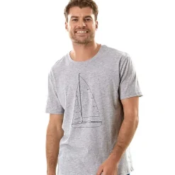 Voile à tribord  T-shirt gris
